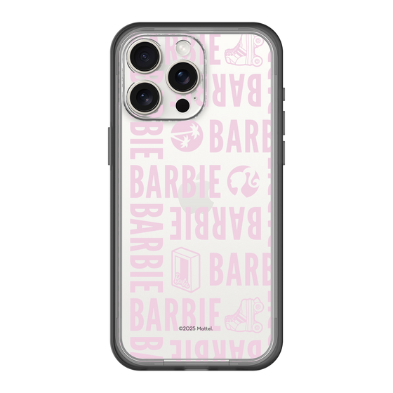 スリムプロテクションプレミアムケース［ Barbie - ロゴパターン3 - クリア ］