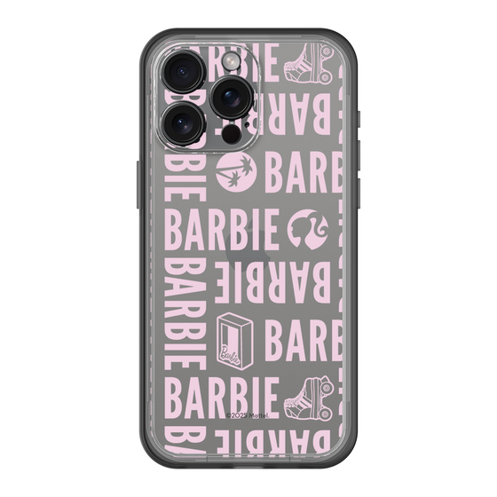 スリムプロテクションプレミアムケース［ Barbie - ロゴパターン3 - クリア ］