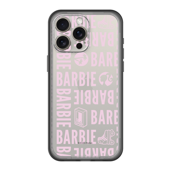 スリムプロテクションプレミアムケース［ Barbie - ロゴパターン3 - クリア ］