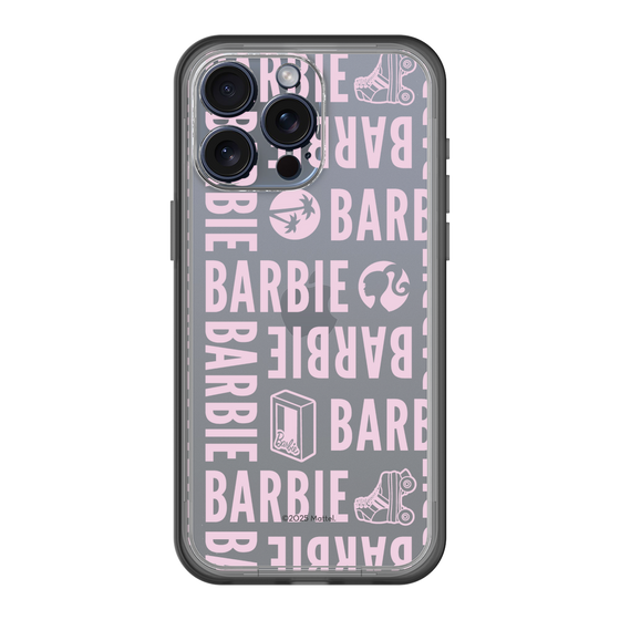 スリムプロテクションプレミアムケース［ Barbie - ロゴパターン3 - クリア ］