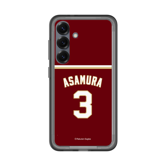 スリムプロテクションプレミアムケース［ 楽天イーグルス - #3 Asamura - ビジター ］