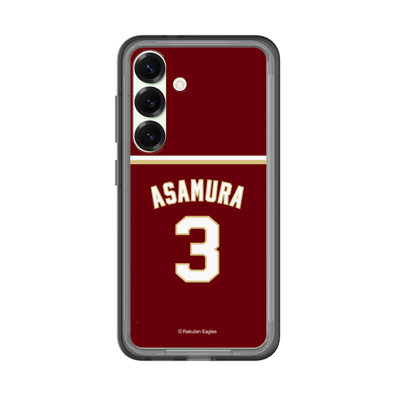 スリムプロテクションプレミアムケース［ 楽天イーグルス - #3 Asamura - ビジター ］