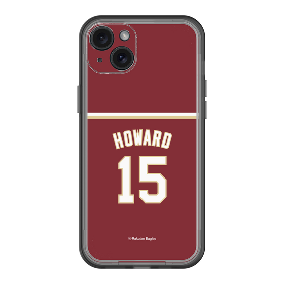 スリムプロテクションプレミアムケース［ 楽天イーグルス - #15 Howard - ビジター ］