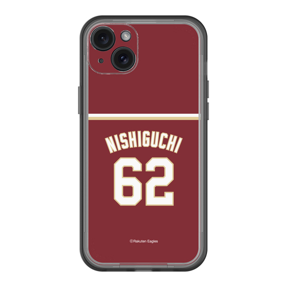スリムプロテクションプレミアムケース［ 楽天イーグルス - #62 Nishiguchi - ビジター ］