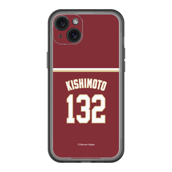 スリムプロテクションプレミアムケース［ 楽天イーグルス - #132 Kishimoto - ビジター ］