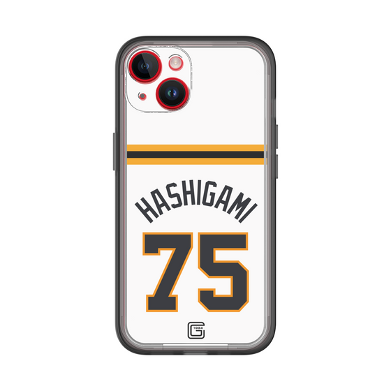 スリムプロテクションプレミアムケース［ 読売ジャイアンツ - #75 HASHIGAMI - ホーム ］