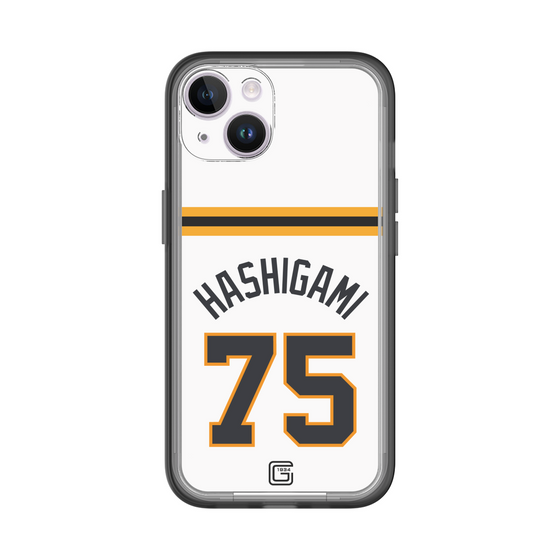 スリムプロテクションプレミアムケース［ 読売ジャイアンツ - #75 HASHIGAMI - ホーム ］
