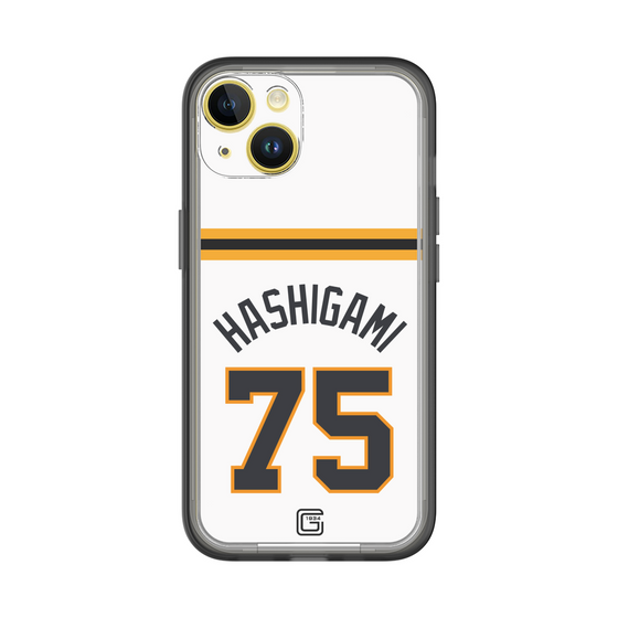 スリムプロテクションプレミアムケース［ 読売ジャイアンツ - #75 HASHIGAMI - ホーム ］