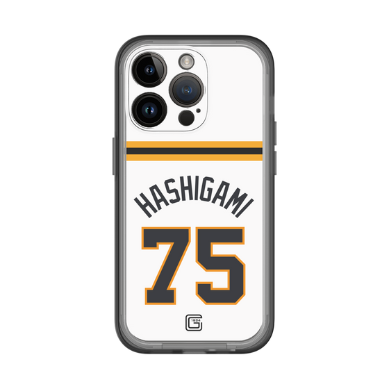 スリムプロテクションプレミアムケース［ 読売ジャイアンツ - #75 HASHIGAMI - ホーム ］