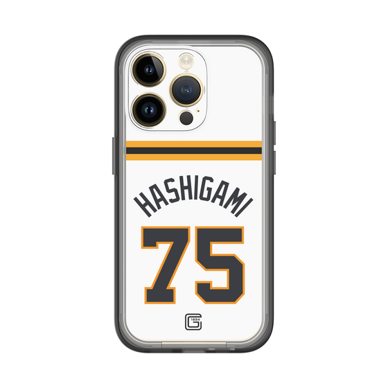 スリムプロテクションプレミアムケース［ 読売ジャイアンツ - #75 HASHIGAMI - ホーム ］