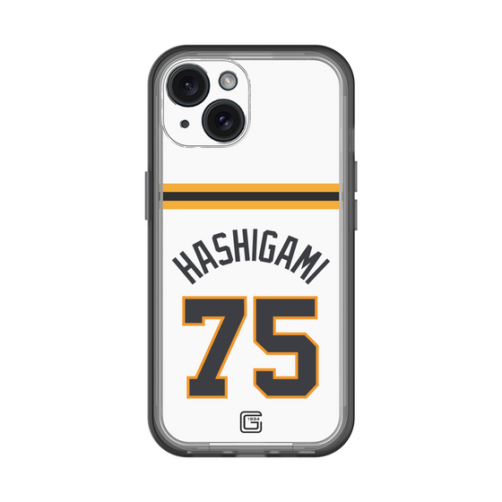 スリムプロテクションプレミアムケース［ 読売ジャイアンツ - #75 HASHIGAMI - ホーム ］