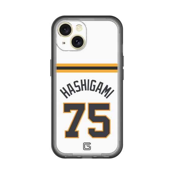 スリムプロテクションプレミアムケース［ 読売ジャイアンツ - #75 HASHIGAMI - ホーム ］