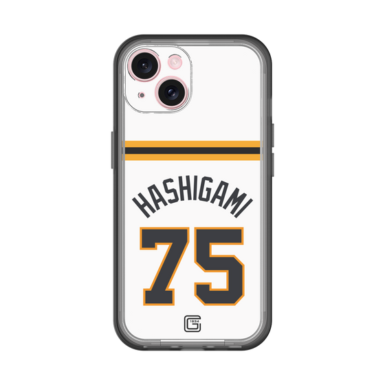 スリムプロテクションプレミアムケース［ 読売ジャイアンツ - #75 HASHIGAMI - ホーム ］