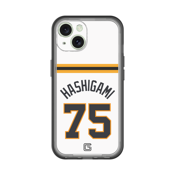 スリムプロテクションプレミアムケース［ 読売ジャイアンツ - #75 HASHIGAMI - ホーム ］