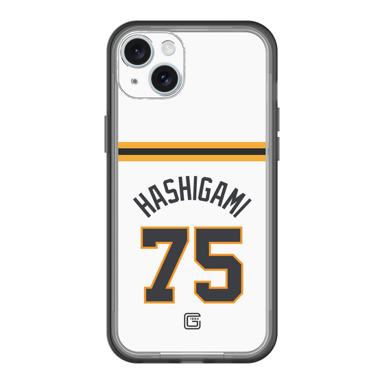 スリムプロテクションプレミアムケース［ 読売ジャイアンツ - #75 HASHIGAMI - ホーム ］