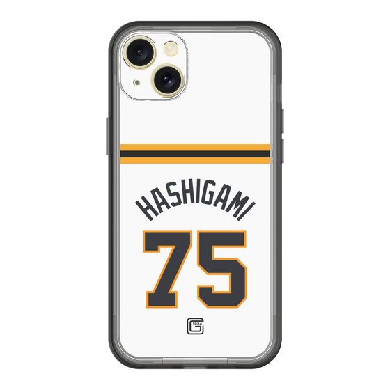スリムプロテクションプレミアムケース［ 読売ジャイアンツ - #75 HASHIGAMI - ホーム ］