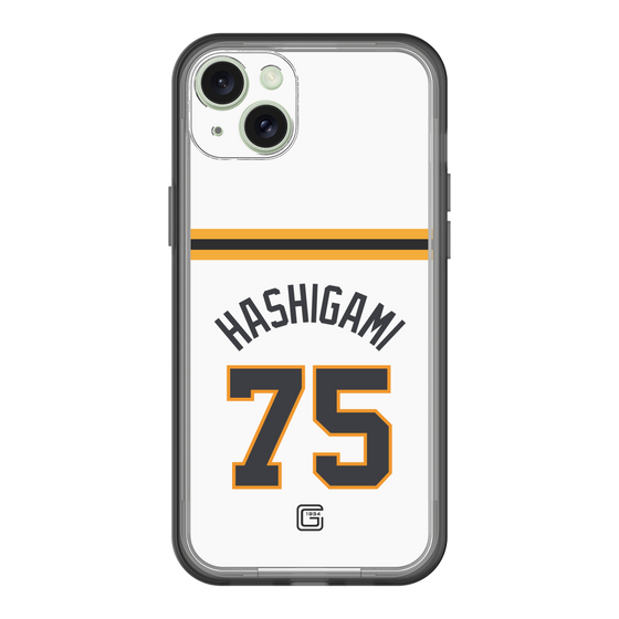 スリムプロテクションプレミアムケース［ 読売ジャイアンツ - #75 HASHIGAMI - ホーム ］