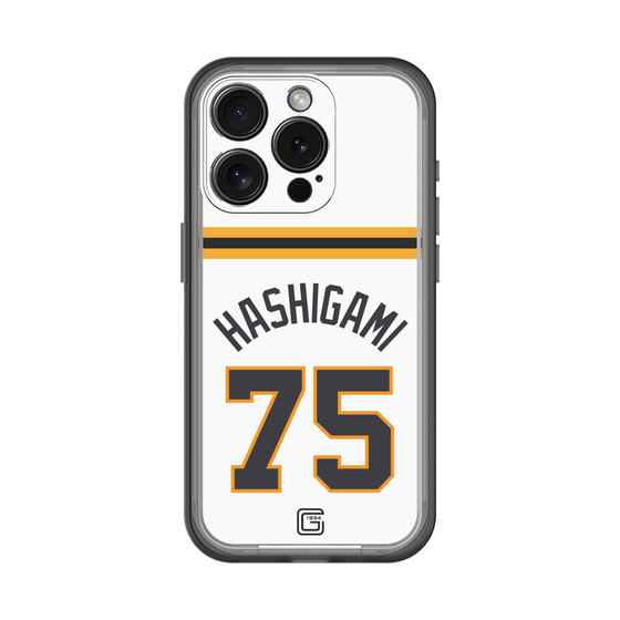 スリムプロテクションプレミアムケース［ 読売ジャイアンツ - #75 HASHIGAMI - ホーム ］