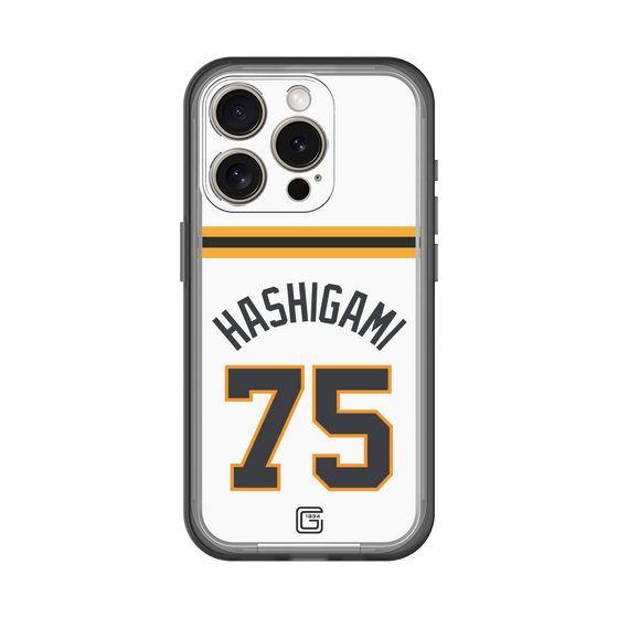 スリムプロテクションプレミアムケース［ 読売ジャイアンツ - #75 HASHIGAMI - ホーム ］