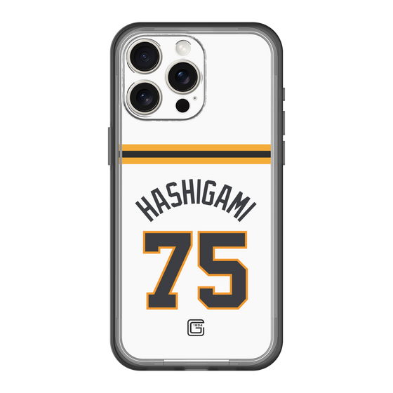 スリムプロテクションプレミアムケース［ 読売ジャイアンツ - #75 HASHIGAMI - ホーム ］