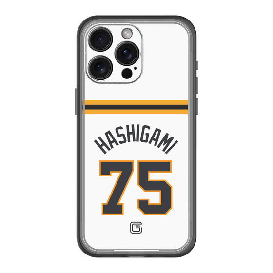 スリムプロテクションプレミアムケース［ 読売ジャイアンツ - #75 HASHIGAMI - ホーム ］