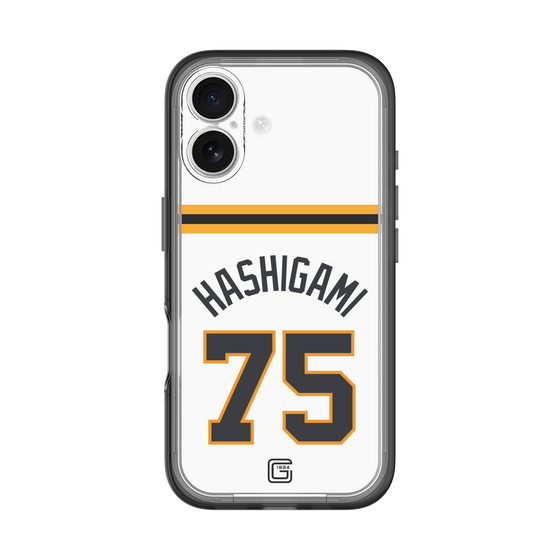 スリムプロテクションプレミアムケース［ 読売ジャイアンツ - #75 HASHIGAMI - ホーム ］