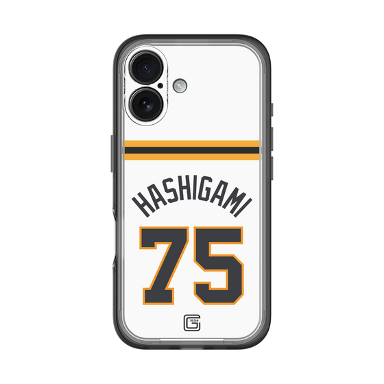 スリムプロテクションプレミアムケース［ 読売ジャイアンツ - #75 HASHIGAMI - ホーム ］