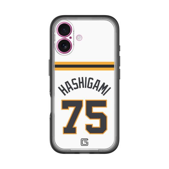 スリムプロテクションプレミアムケース［ 読売ジャイアンツ - #75 HASHIGAMI - ホーム ］