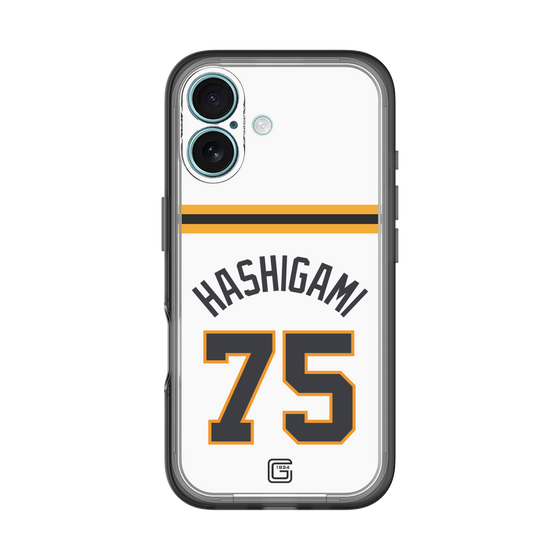 スリムプロテクションプレミアムケース［ 読売ジャイアンツ - #75 HASHIGAMI - ホーム ］