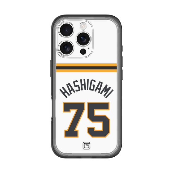 スリムプロテクションプレミアムケース［ 読売ジャイアンツ - #75 HASHIGAMI - ホーム ］