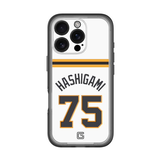 スリムプロテクションプレミアムケース［ 読売ジャイアンツ - #75 HASHIGAMI - ホーム ］