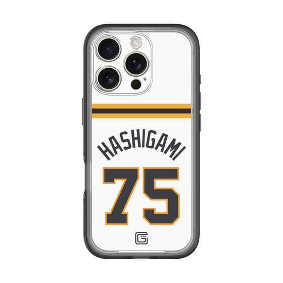 スリムプロテクションプレミアムケース［ 読売ジャイアンツ - #75 HASHIGAMI - ホーム ］