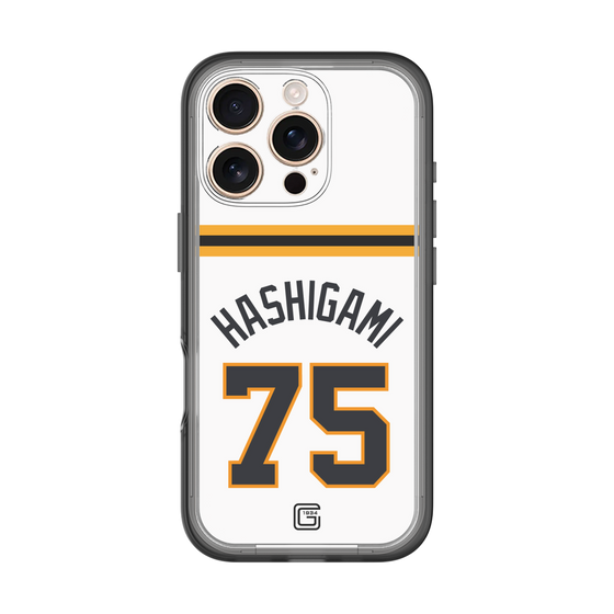 スリムプロテクションプレミアムケース［ 読売ジャイアンツ - #75 HASHIGAMI - ホーム ］