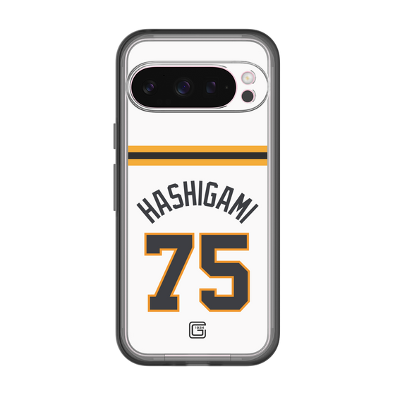 スリムプロテクションプレミアムケース［ 読売ジャイアンツ - #75 HASHIGAMI - ホーム ］