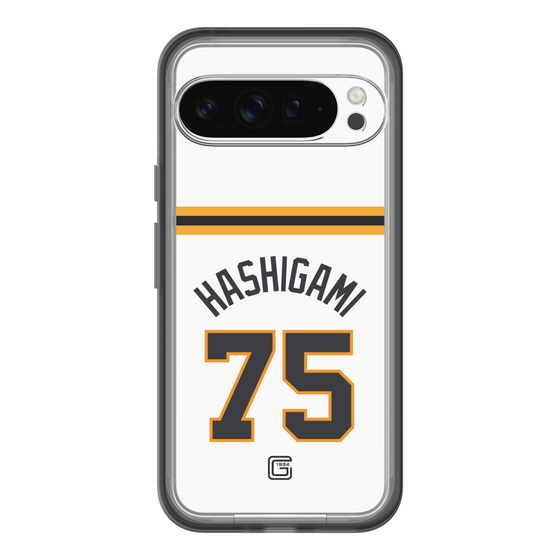 スリムプロテクションプレミアムケース［ 読売ジャイアンツ - #75 HASHIGAMI - ホーム ］