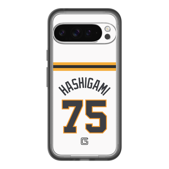 スリムプロテクションプレミアムケース［ 読売ジャイアンツ - #75 HASHIGAMI - ホーム ］