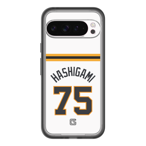 スリムプロテクションプレミアムケース［ 読売ジャイアンツ - #75 HASHIGAMI - ホーム ］