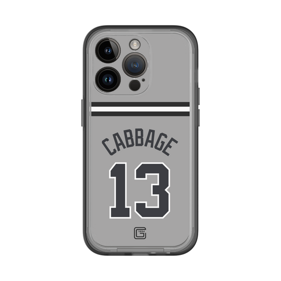 スリムプロテクションプレミアムケース［ 読売ジャイアンツ - #13 CABBAGE - ビジター ］