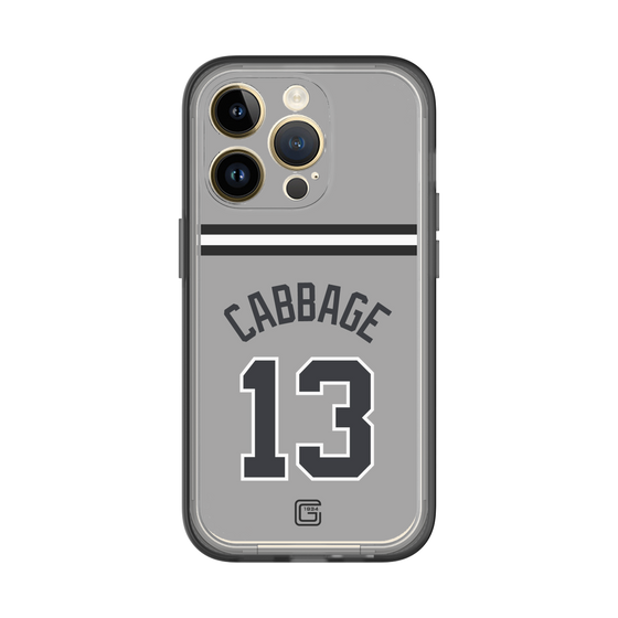 スリムプロテクションプレミアムケース［ 読売ジャイアンツ - #13 CABBAGE - ビジター ］