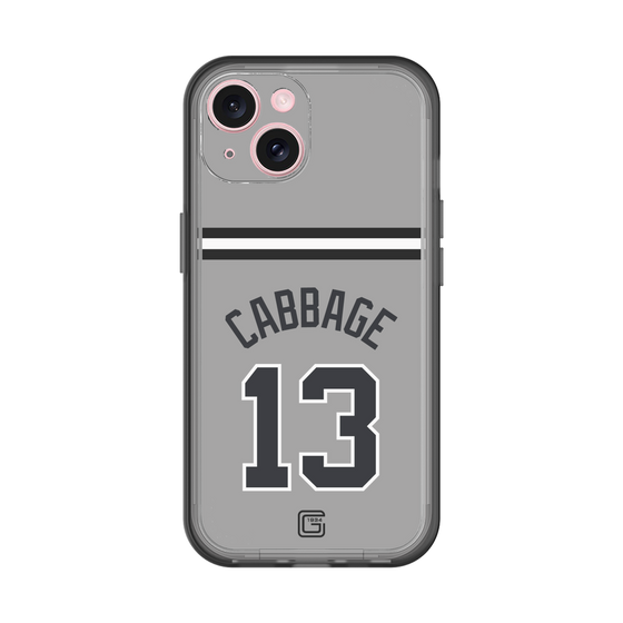 スリムプロテクションプレミアムケース［ 読売ジャイアンツ - #13 CABBAGE - ビジター ］