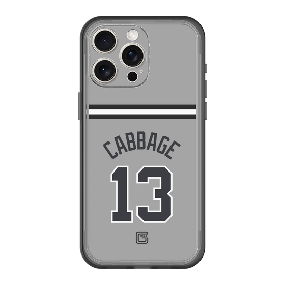 スリムプロテクションプレミアムケース［ 読売ジャイアンツ - #13 CABBAGE - ビジター ］