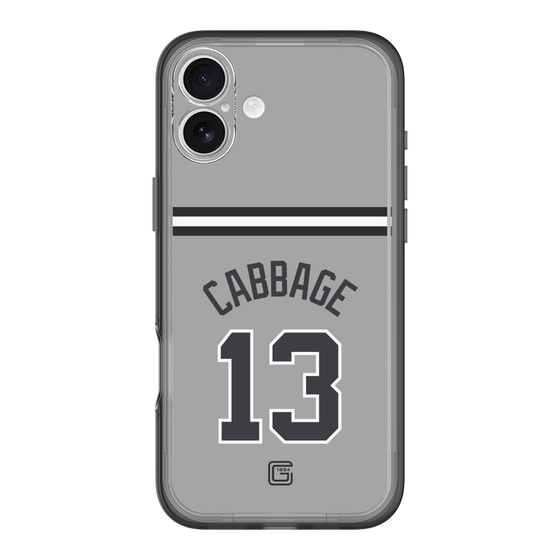 スリムプロテクションプレミアムケース［ 読売ジャイアンツ - #13 CABBAGE - ビジター ］