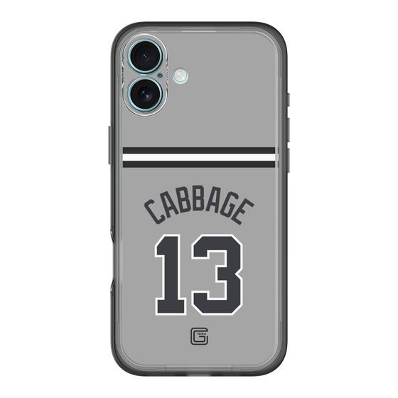 スリムプロテクションプレミアムケース［ 読売ジャイアンツ - #13 CABBAGE - ビジター ］