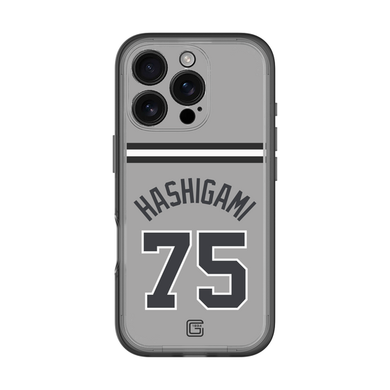 スリムプロテクションプレミアムケース［ 読売ジャイアンツ - #75 HASHIGAMI - ビジター ］