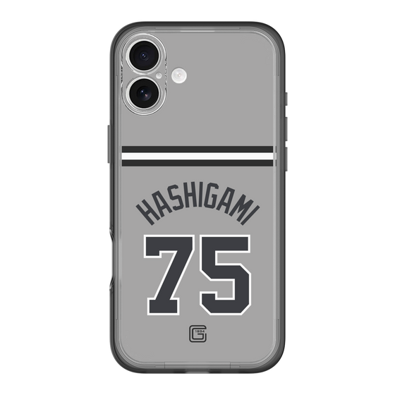 スリムプロテクションプレミアムケース［ 読売ジャイアンツ - #75 HASHIGAMI - ビジター ］