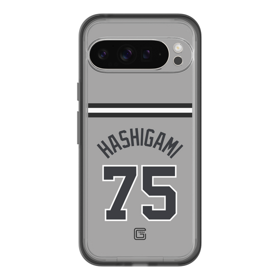 スリムプロテクションプレミアムケース［ 読売ジャイアンツ - #75 HASHIGAMI - ビジター ］