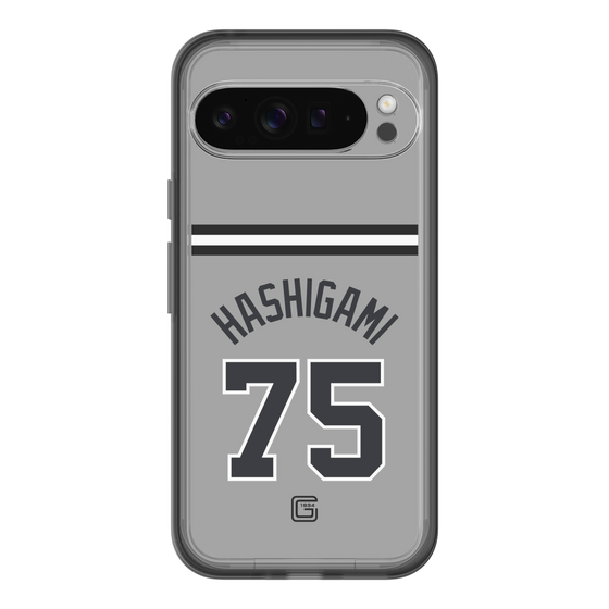 スリムプロテクションプレミアムケース［ 読売ジャイアンツ - #75 HASHIGAMI - ビジター ］