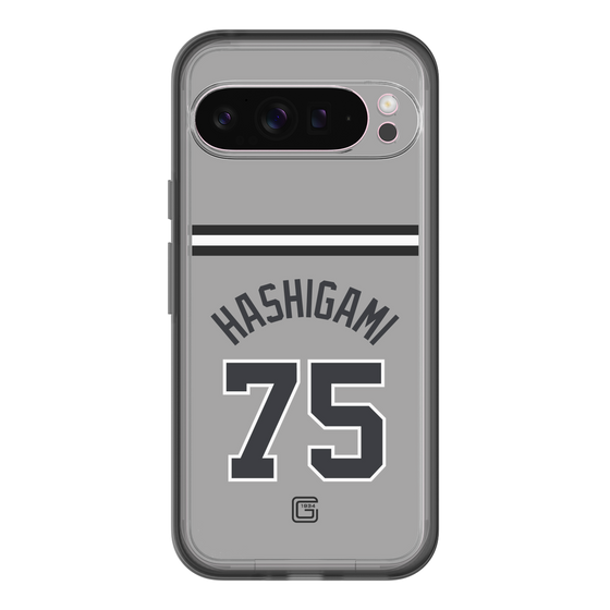 スリムプロテクションプレミアムケース［ 読売ジャイアンツ - #75 HASHIGAMI - ビジター ］