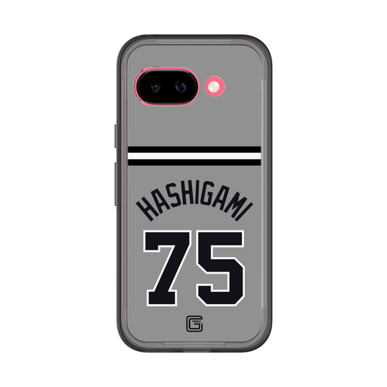 スリムプロテクションプレミアムケース［ 読売ジャイアンツ - #75 HASHIGAMI - ビジター ］
