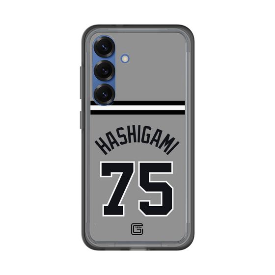 スリムプロテクションプレミアムケース［ 読売ジャイアンツ - #75 HASHIGAMI - ビジター ］